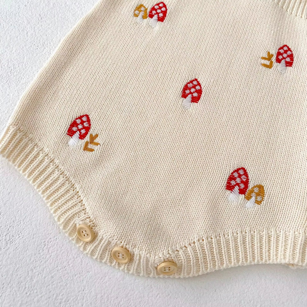 Little Mushroom Knitted Romper