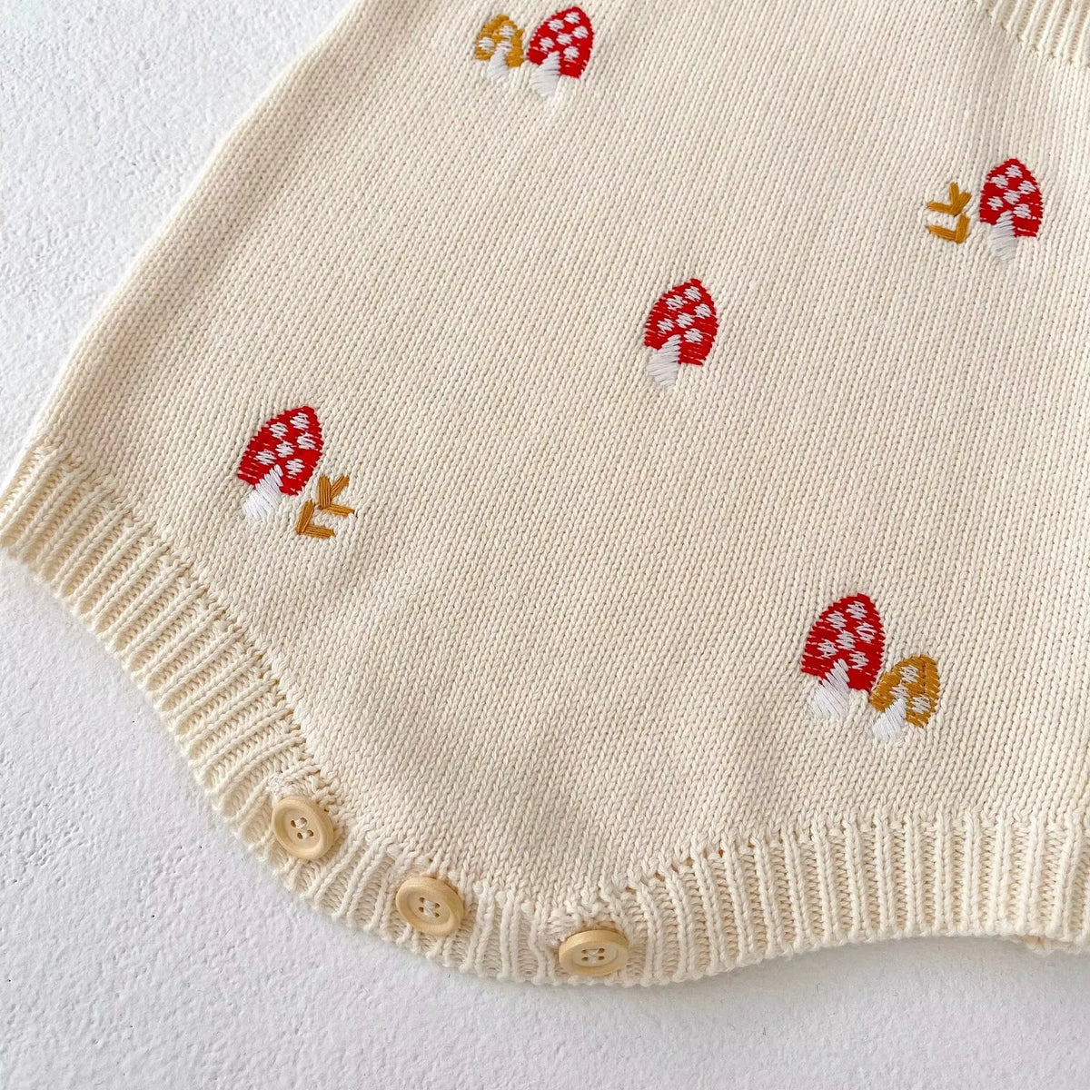 Little Mushroom Knitted Romper
