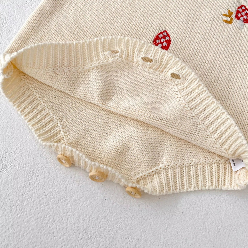 Little Mushroom Knitted Romper