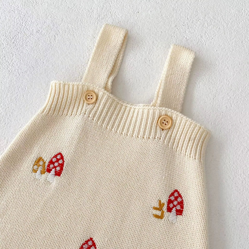 Little Mushroom Knitted Romper