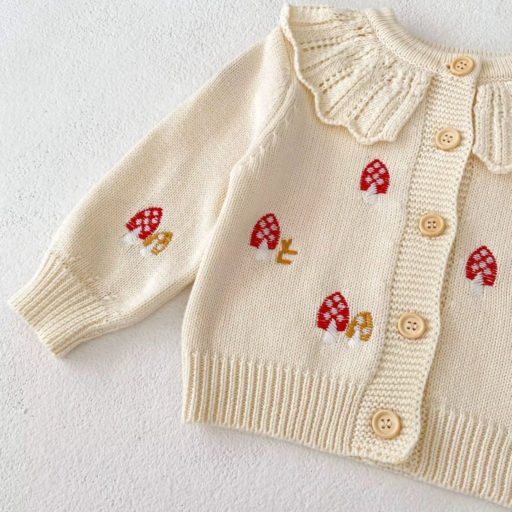 Little Mushroom Knitted Cardigan