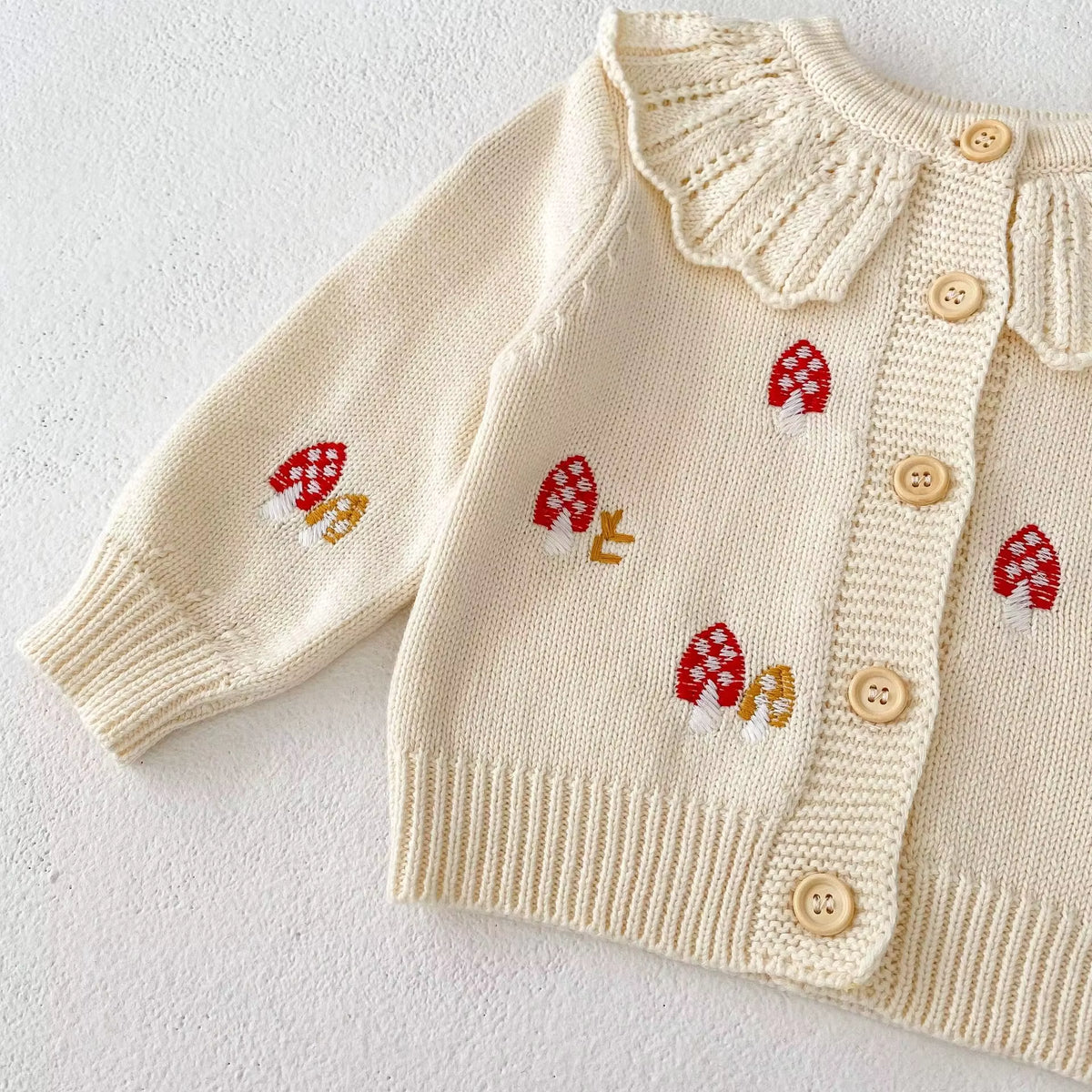 Little Mushroom Knitted Cardigan