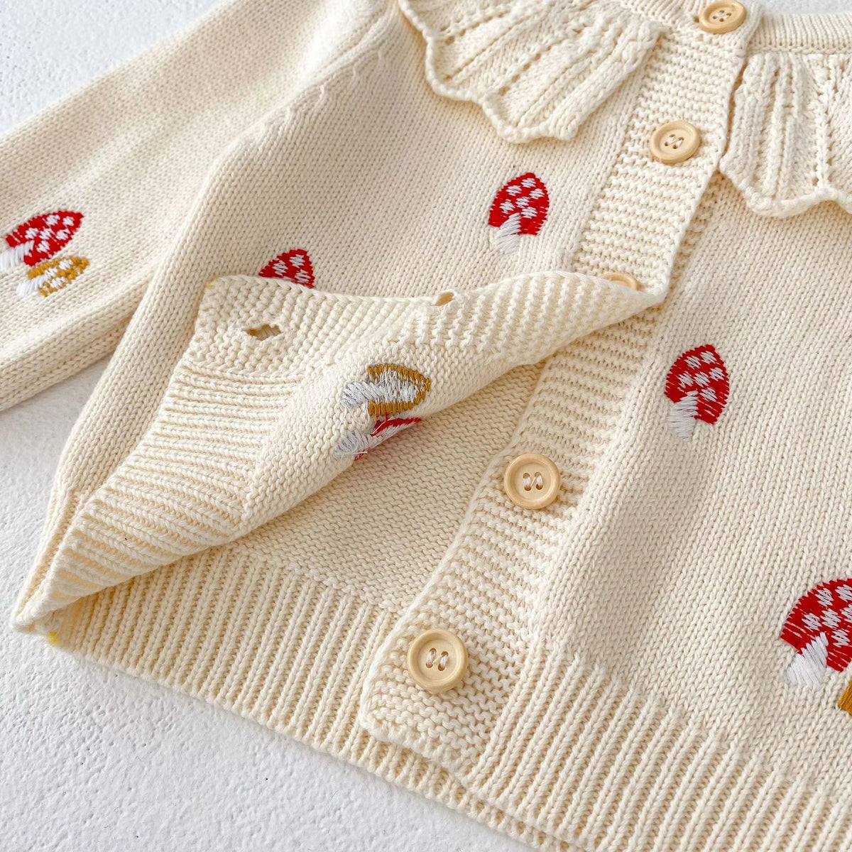 Little Mushroom Knitted Cardigan