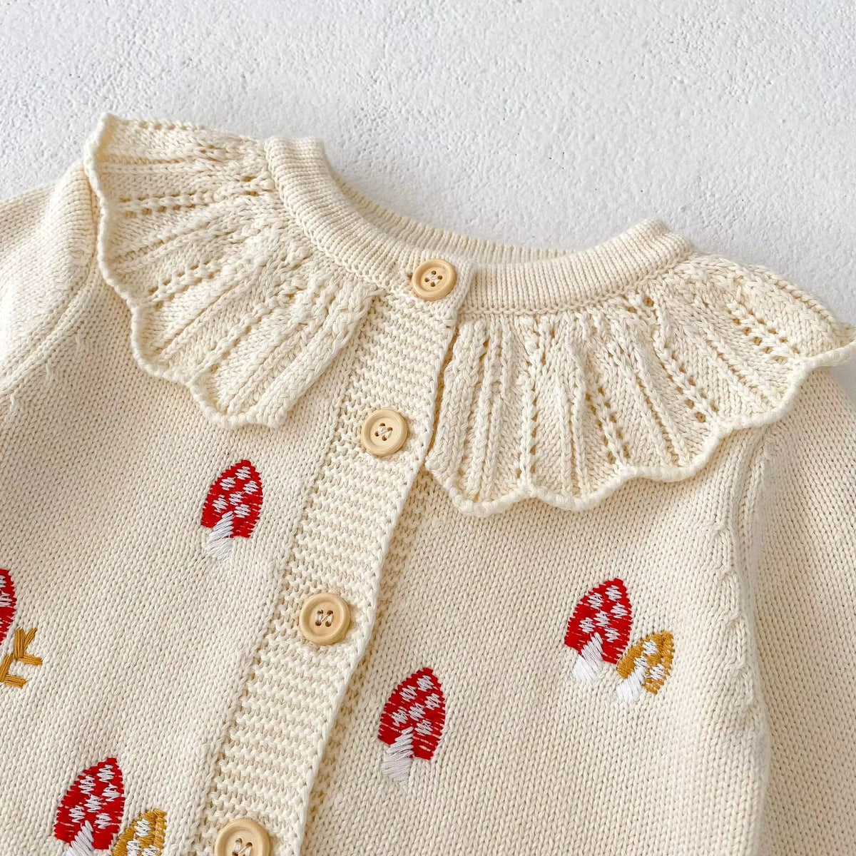 Little Mushroom Knitted Cardigan