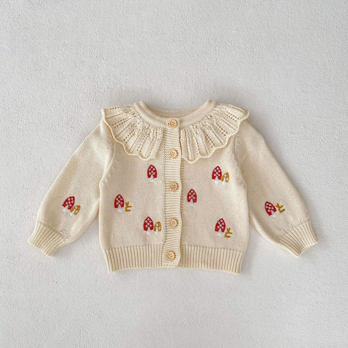 Little Mushroom Knitted Cardigan