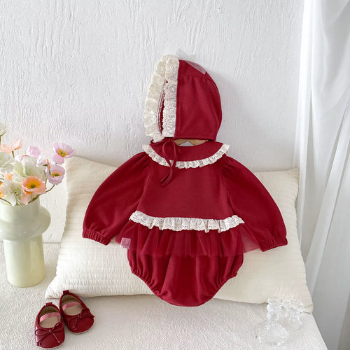 Little Red Riding Hood Romper & Bonnet Set